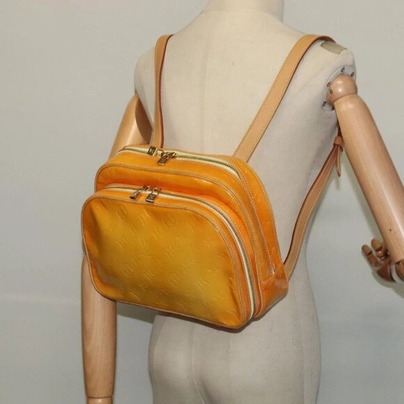 LOUIS VUITTON Monogram Vernis Marley Backpack Yellow - Picture 14 of 16